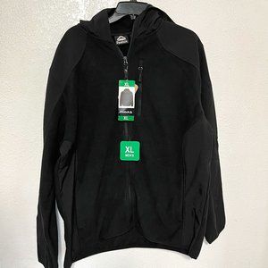 Reebok Big and Tall Full Zip Speedwick Training Supply Hoodie, Black